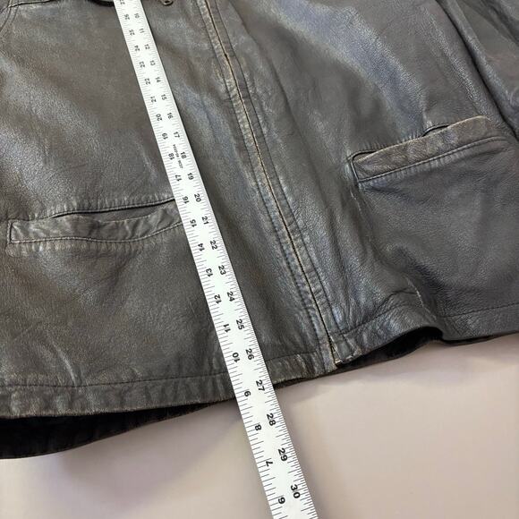 Vintage Echtes Leder Leather Aviator Bomber Jacket Size Small 80’s B-15 Brown - Picture 12 of 12
